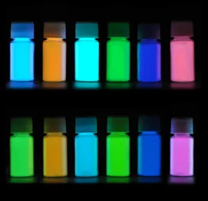 12 Pcs Glow in the Dark Mica Powder - Luminous Pigment Powder - Epoxy Resin Coloring - Mica Pigment for Slime Soap Coloring Dye - Bath Bombs