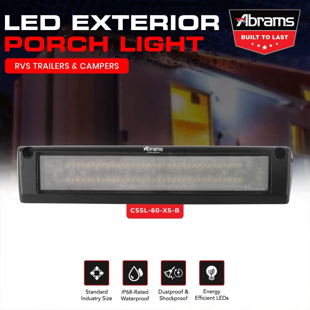 13" Cobalt XS Series 60W [6,000LM] LED Down / Scene / Area Light / RV Exterior Porch Flood Light