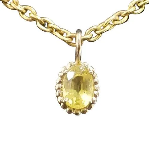 14k Gold Yellow Sapphire Charms