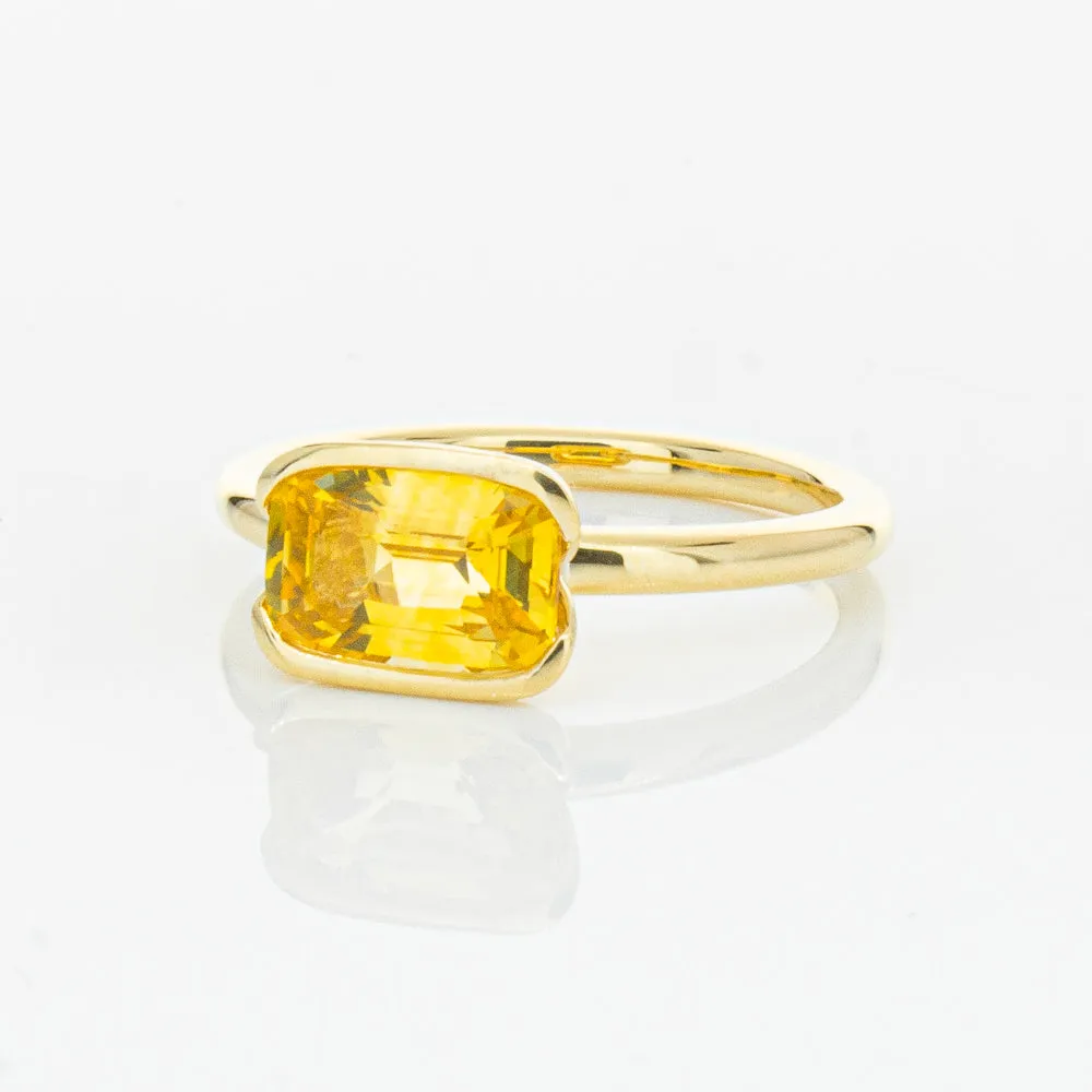 18ct Yellow Gold Golden Sapphire Elle Ring