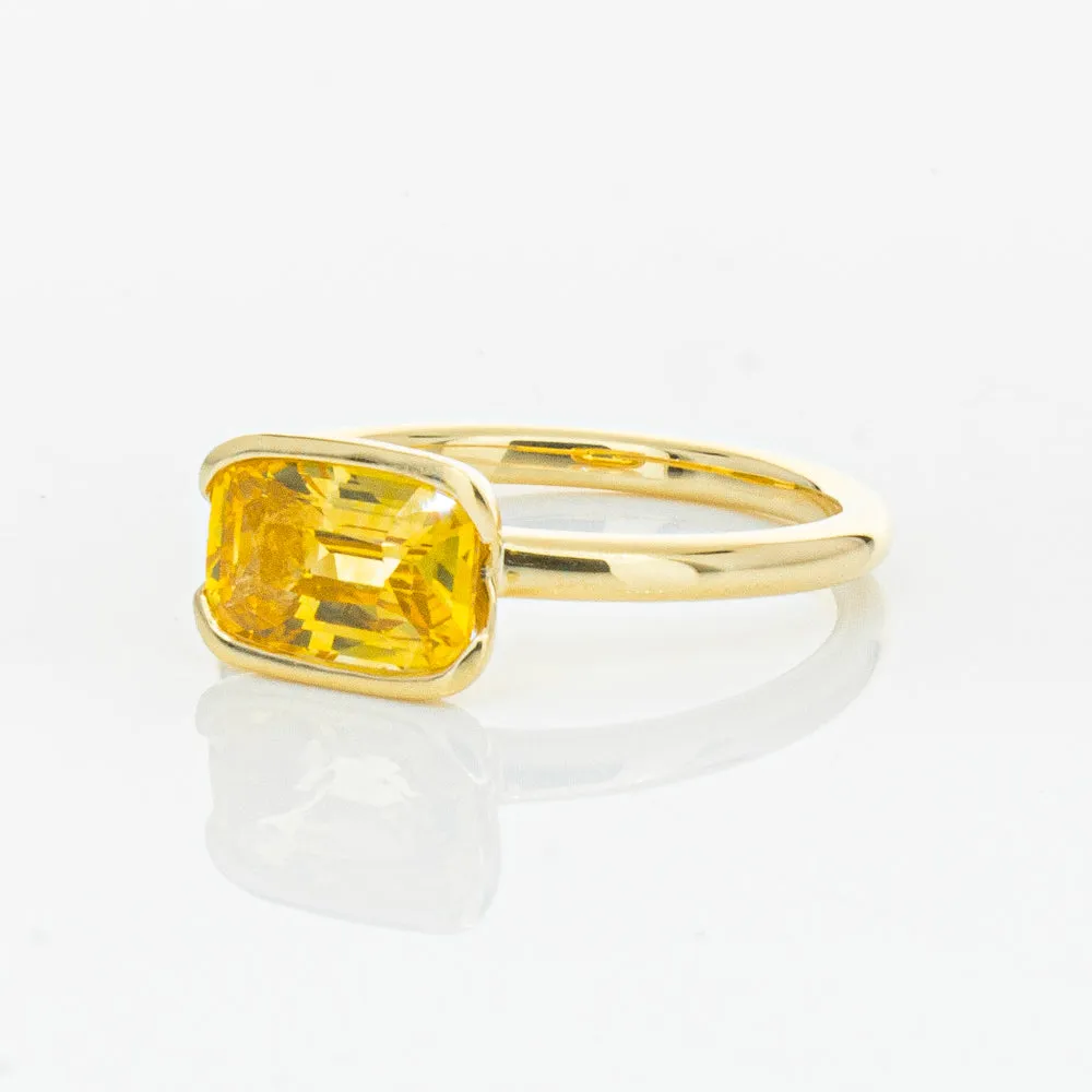 18ct Yellow Gold Golden Sapphire Elle Ring