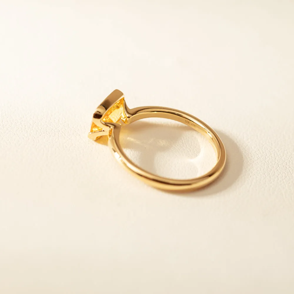 18ct Yellow Gold Golden Sapphire Elle Ring