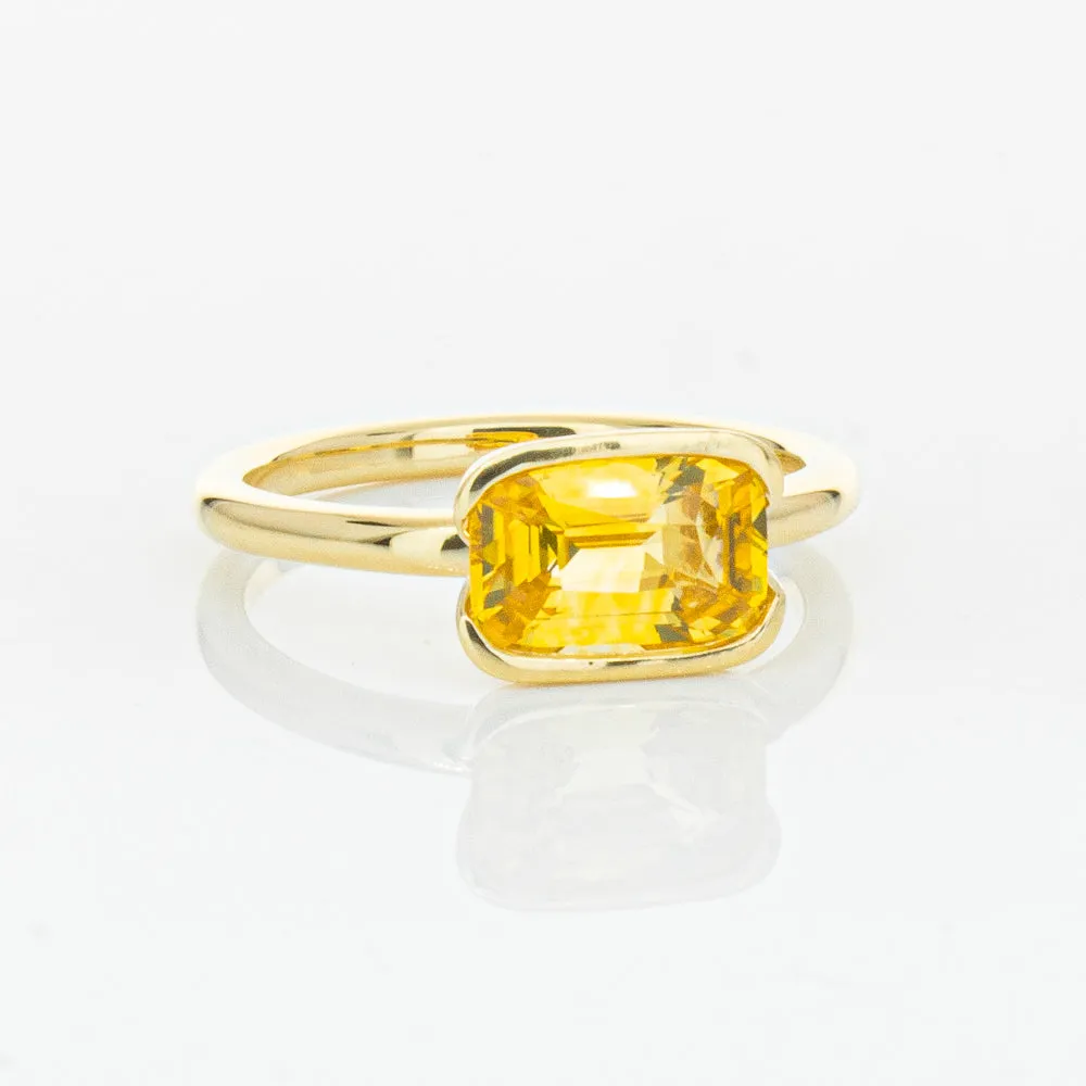 18ct Yellow Gold Golden Sapphire Elle Ring