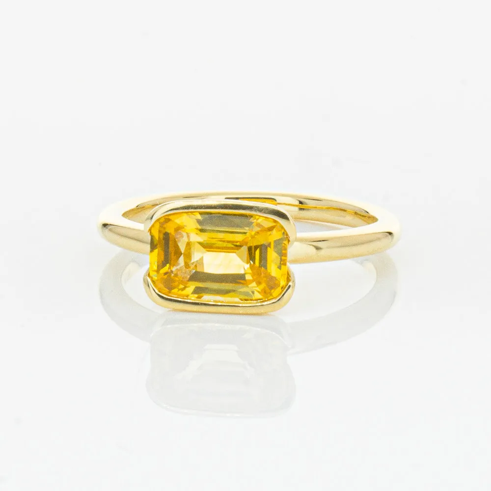 18ct Yellow Gold Golden Sapphire Elle Ring