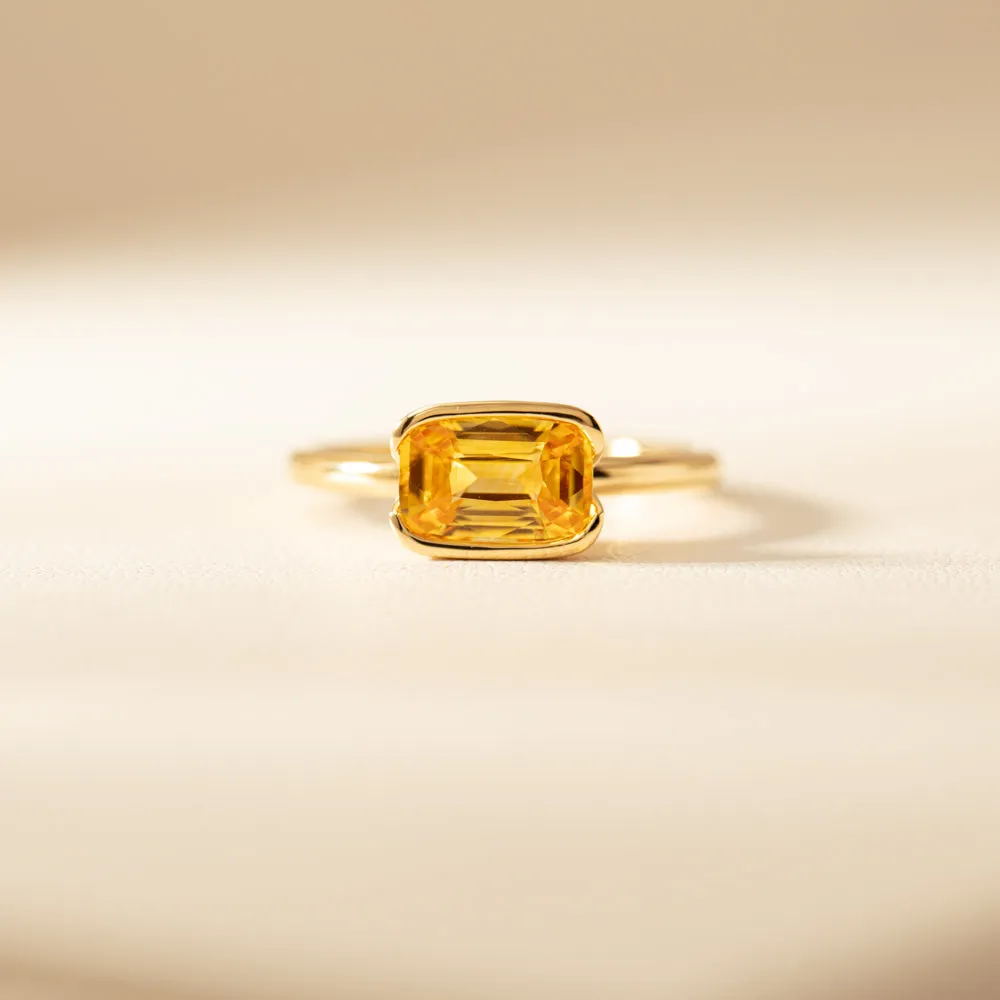 18ct Yellow Gold Golden Sapphire Elle Ring