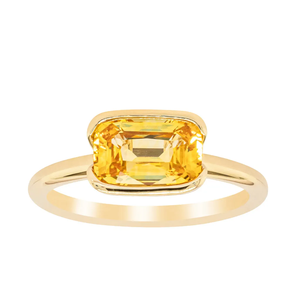 18ct Yellow Gold Golden Sapphire Elle Ring