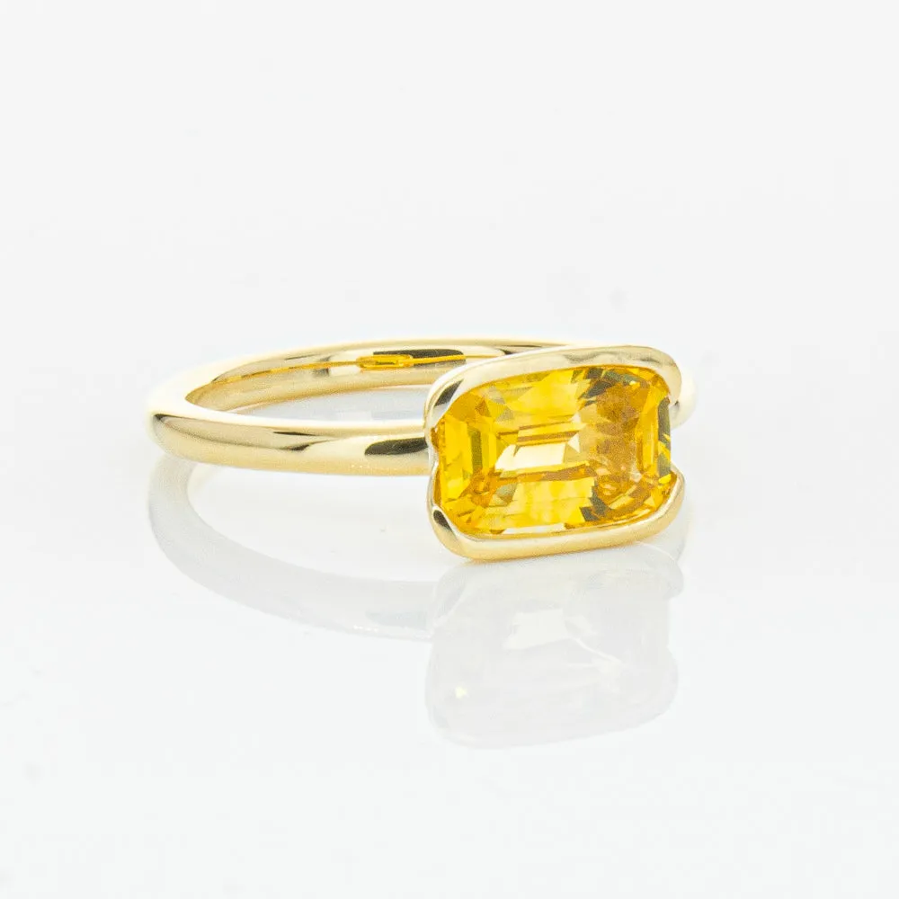 18ct Yellow Gold Golden Sapphire Elle Ring