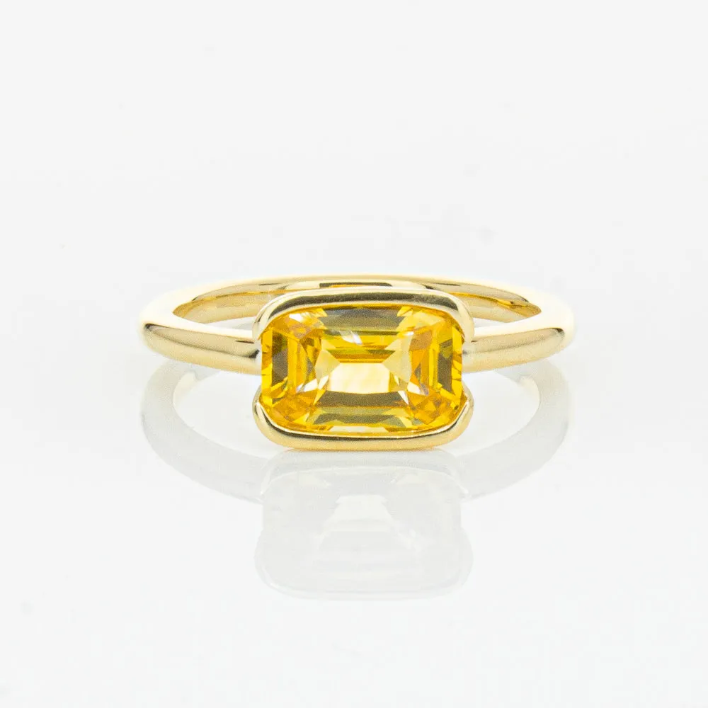 18ct Yellow Gold Golden Sapphire Elle Ring