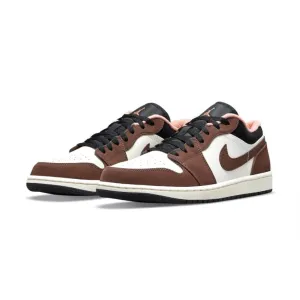 Air Jordan 1 Low Mocha Light Chocolate Crimson Bliss