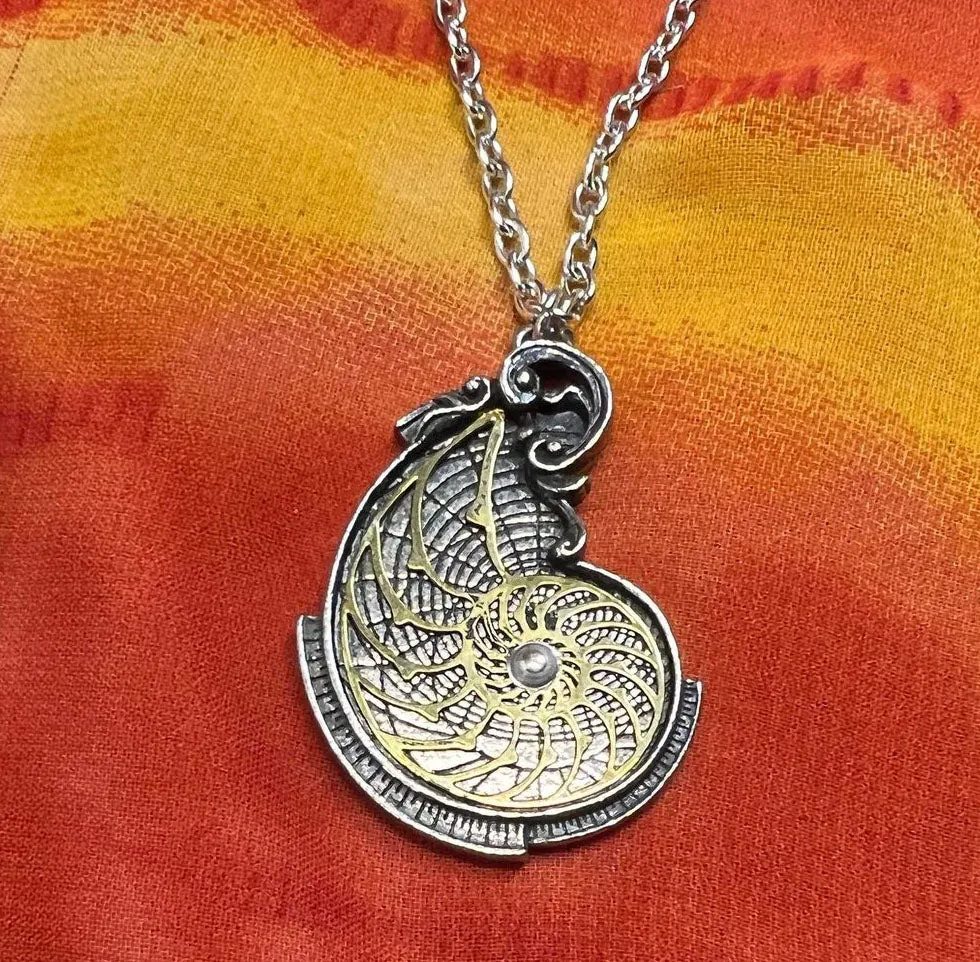 Alchemy Fibonaccis Golden Spiral Pendant