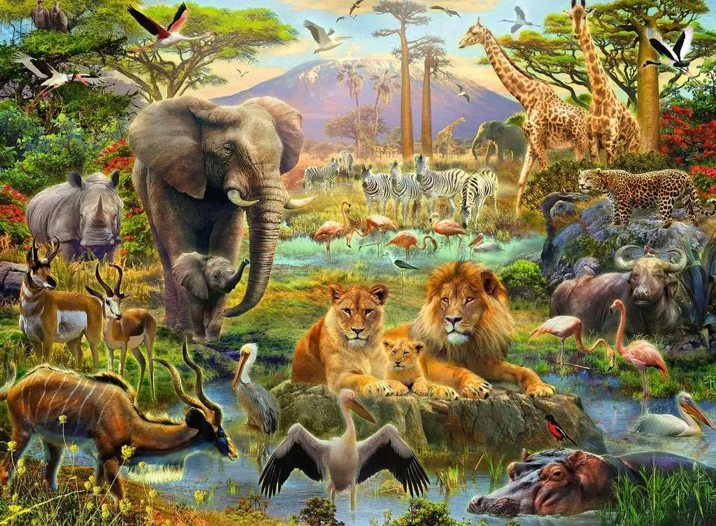 Animals of the Savannah 200pc