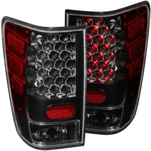 Anzo LED Tail Lights Nissan Titan w/o Bed Light Model (2004-2015) Clear Lens / Black Housing - 311039