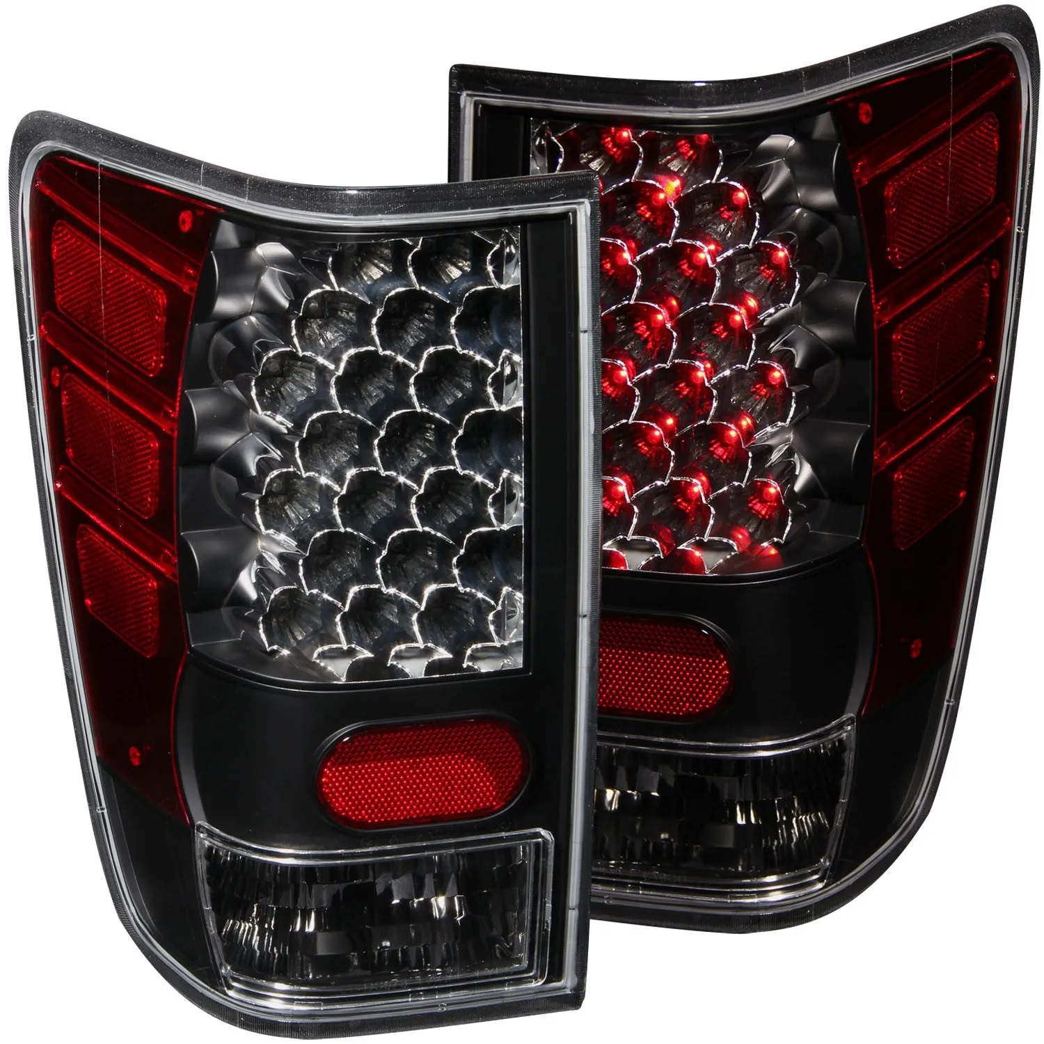 Anzo LED Tail Lights Nissan Titan w/o Bed Light Model (2004-2015) Clear Lens / Black Housing - 311039