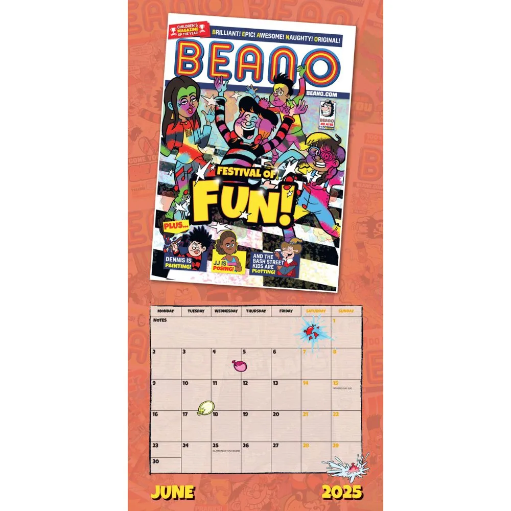 BEANO CLASSIC 2025 SQUARE CALENDAR