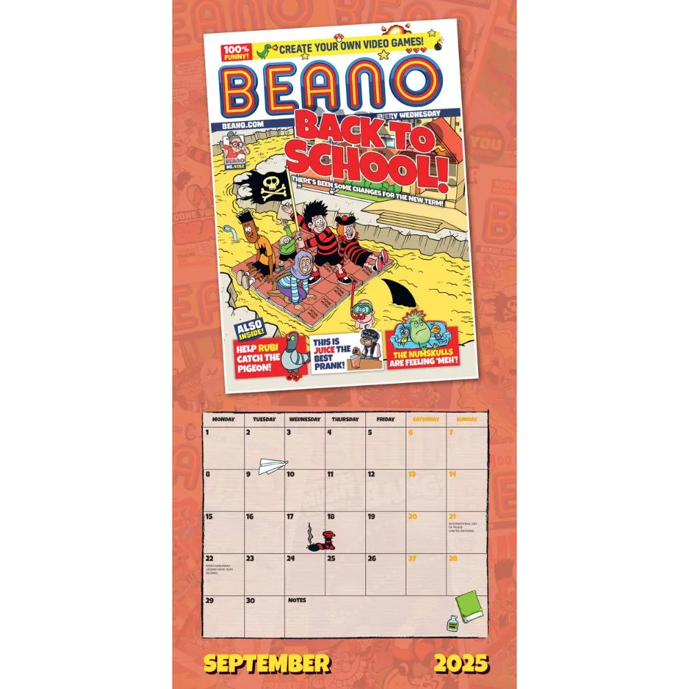 BEANO CLASSIC 2025 SQUARE CALENDAR