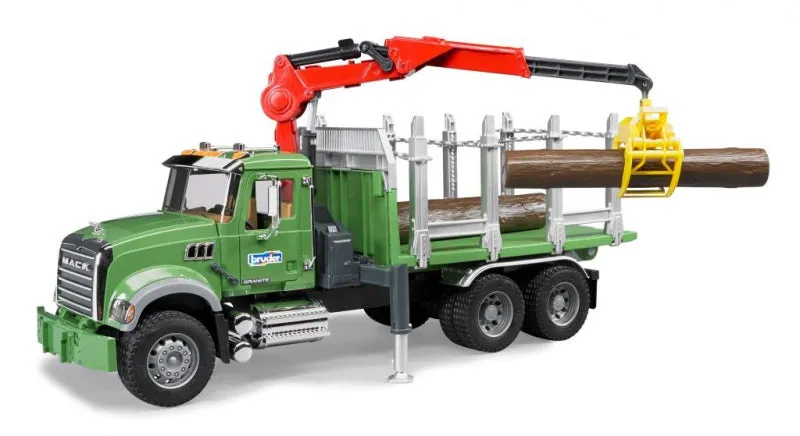 bruder MACK Granit-Holztransporter mit Koffern