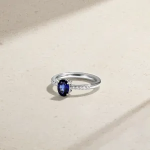 Celeste Sapphire and Diamond Ring