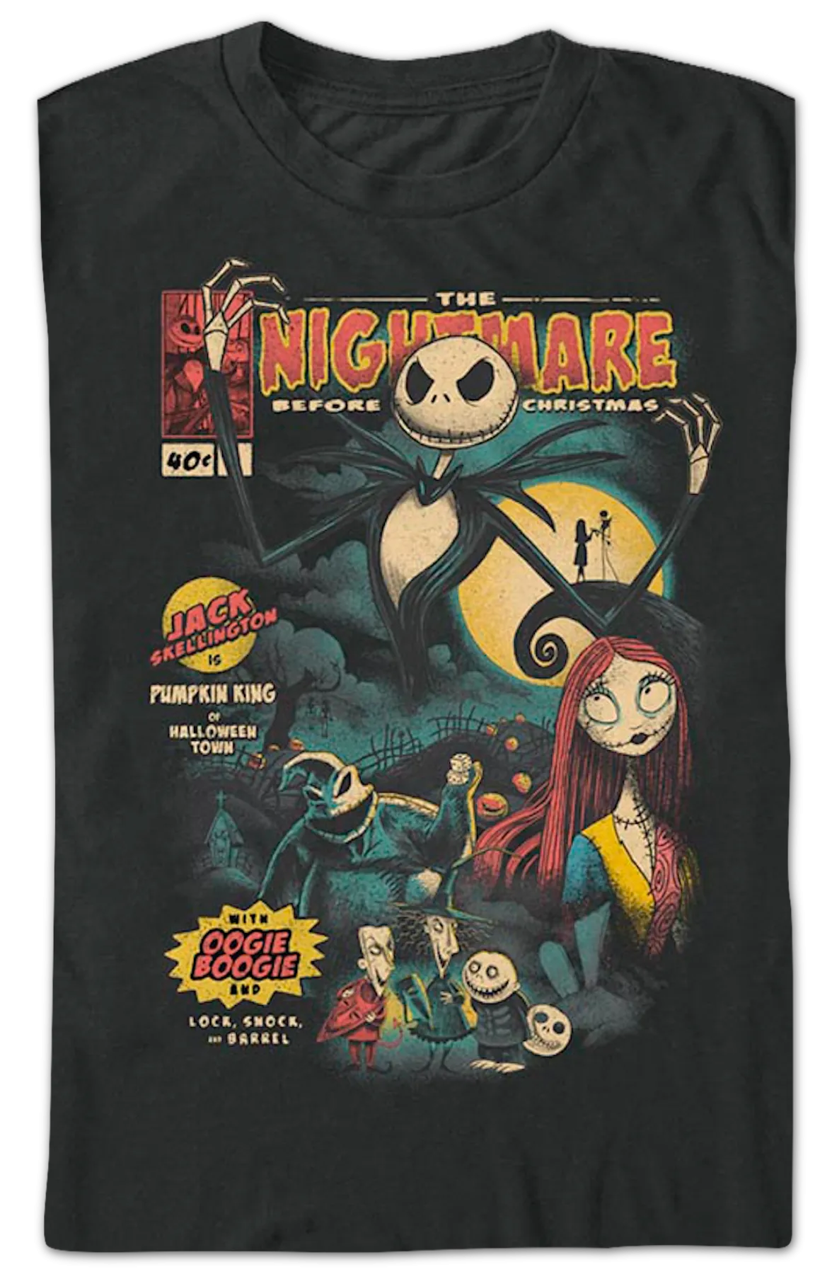 Comic Book Cover Nightmare Before Christmas T-Shirt