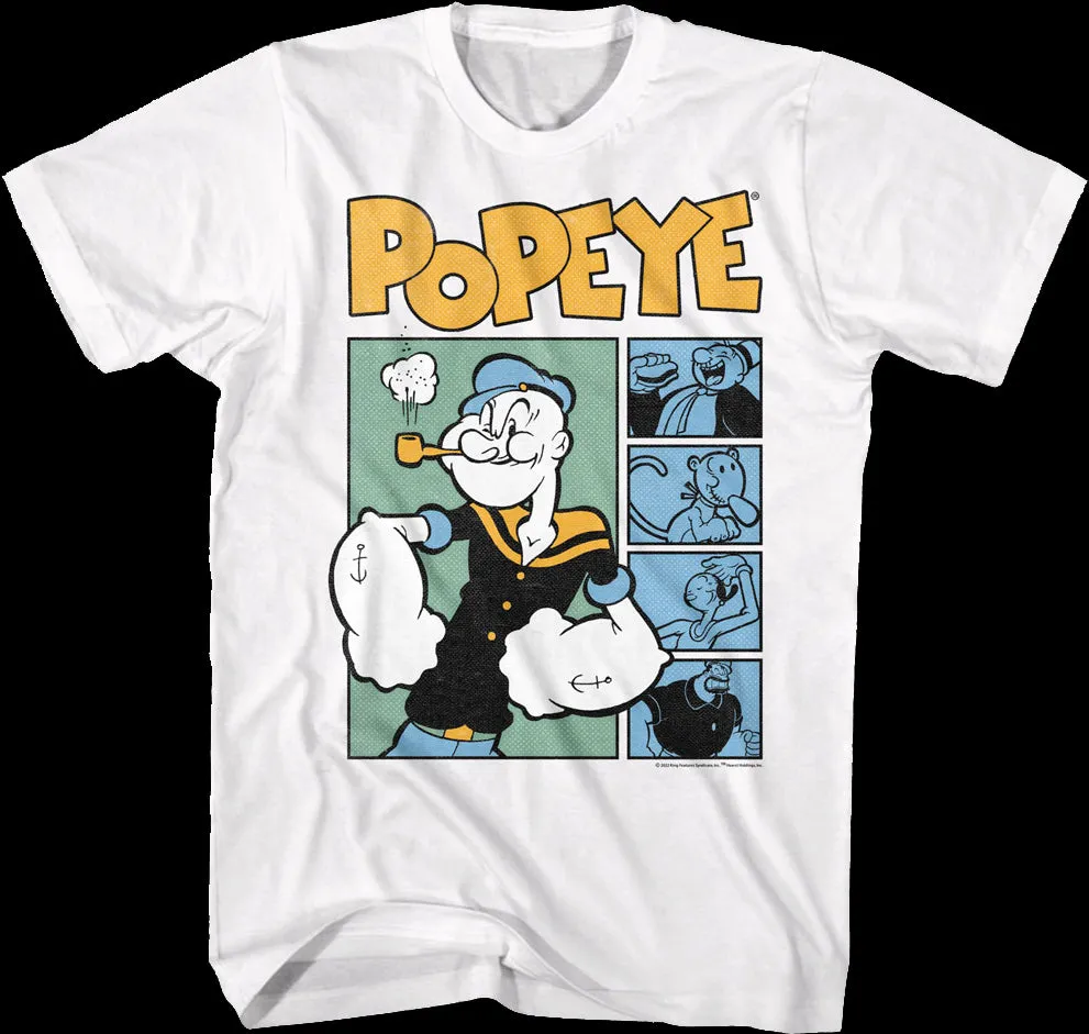 Comic Panels Popeye T-Shirt