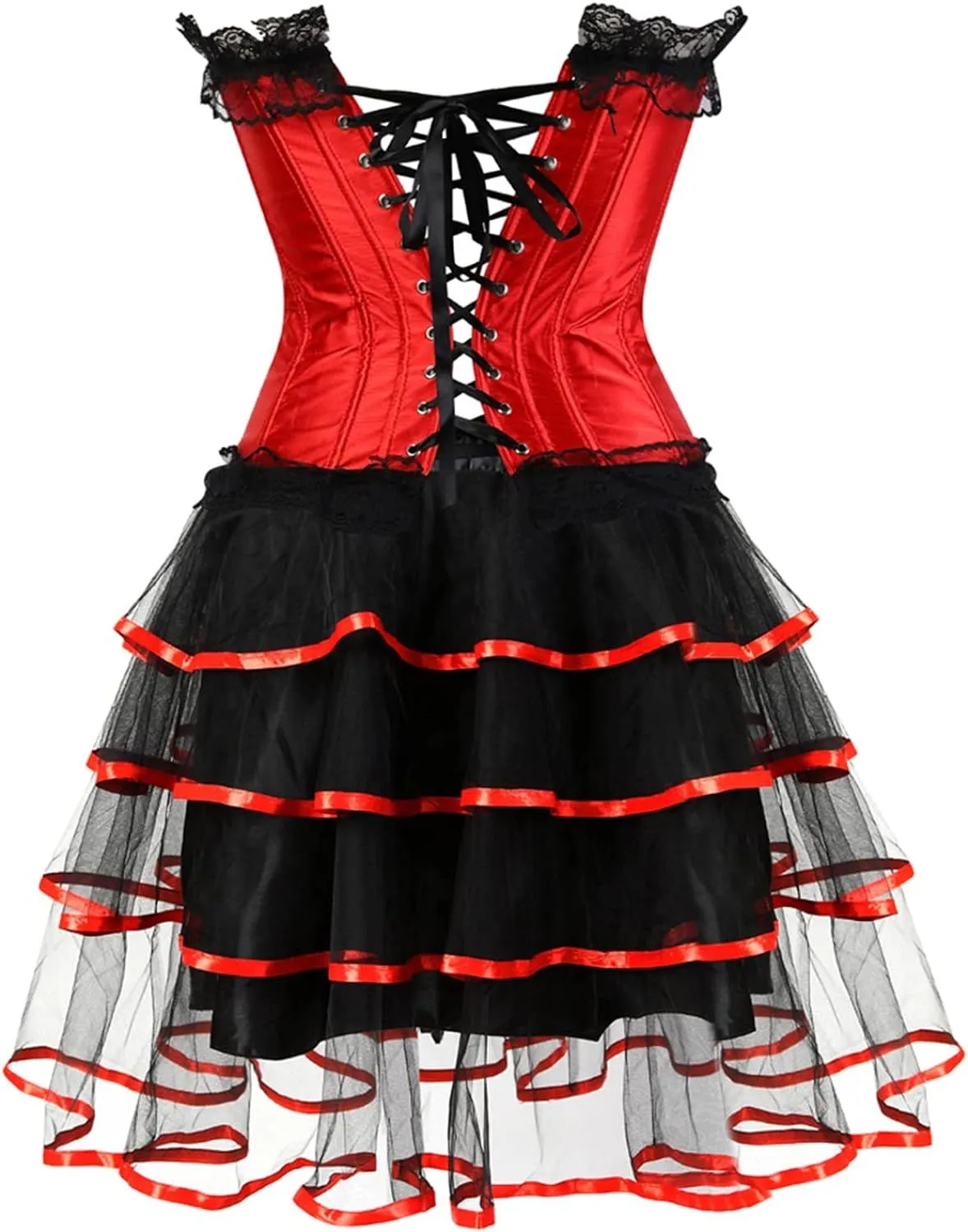 Corset Dress Plus Size Masquerade Gothic Bustier Skirt Set Costume