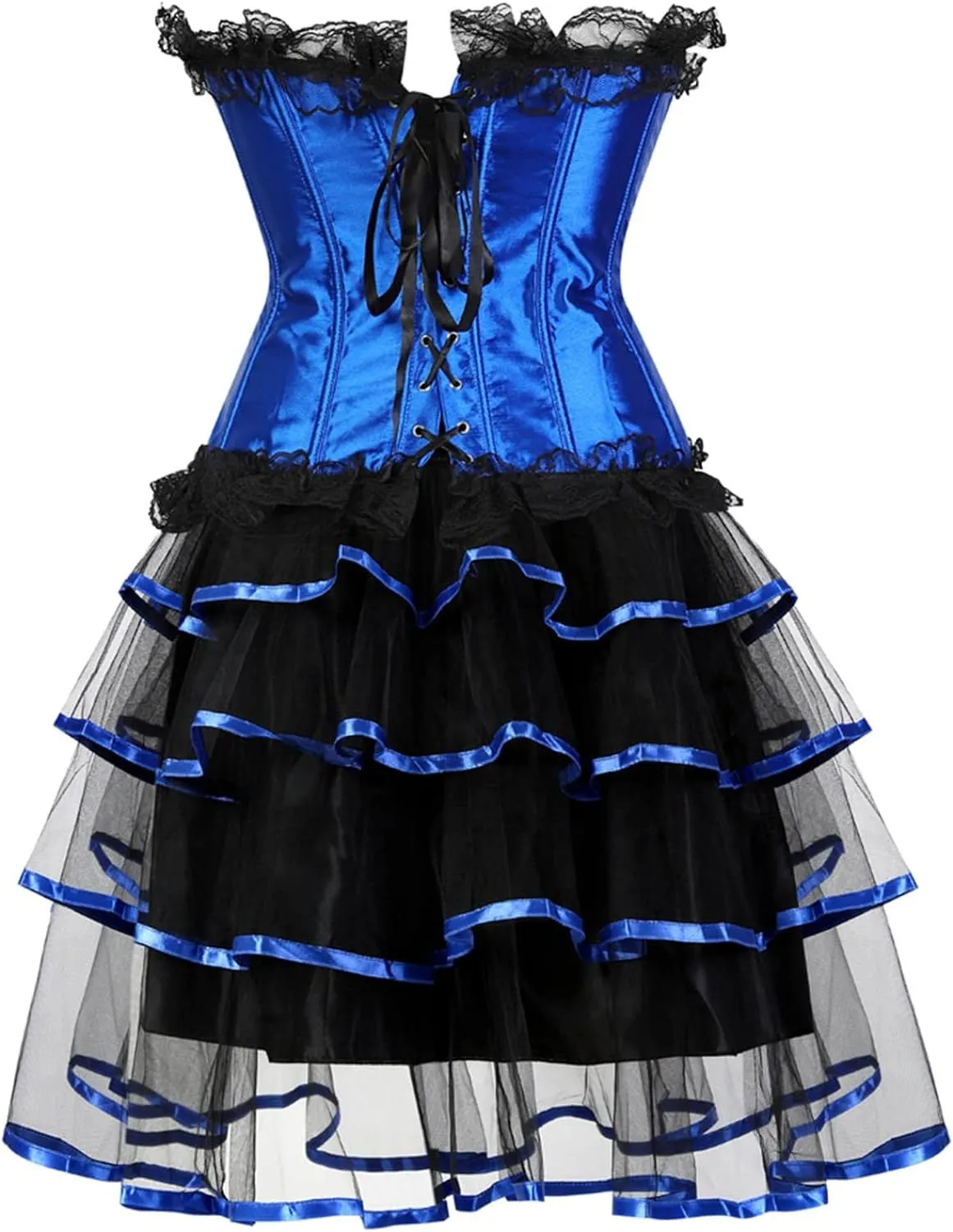 Corset Dress Plus Size Masquerade Gothic Bustier Skirt Set Costume