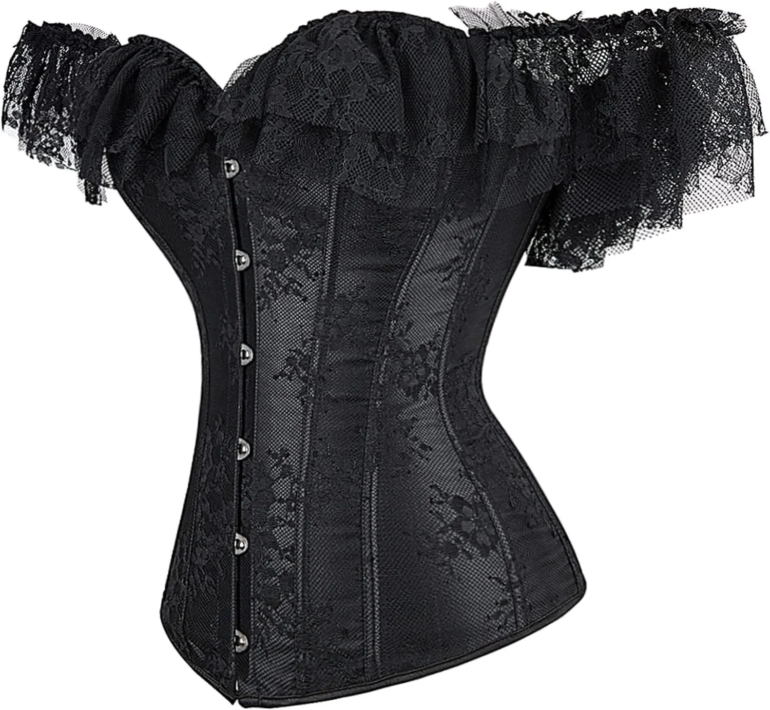 Corset Top With Sleeves for Women Plus Size Victorian Corsets Bustier Lace Up