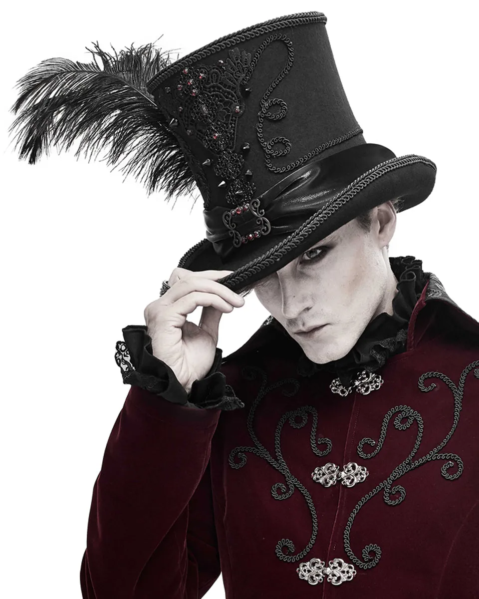 Devil Fashion Dominion Mens Gothic Top Hat