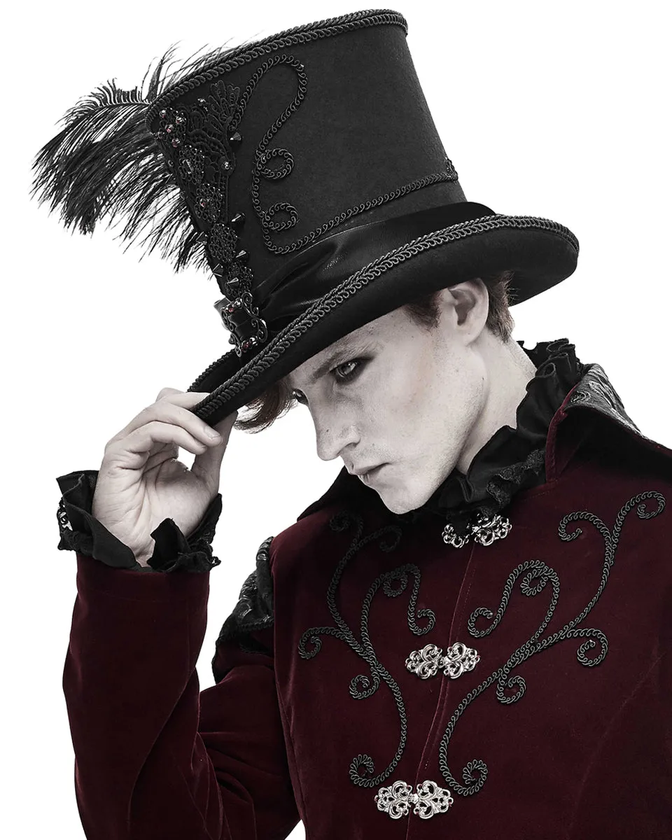 Devil Fashion Dominion Mens Gothic Top Hat