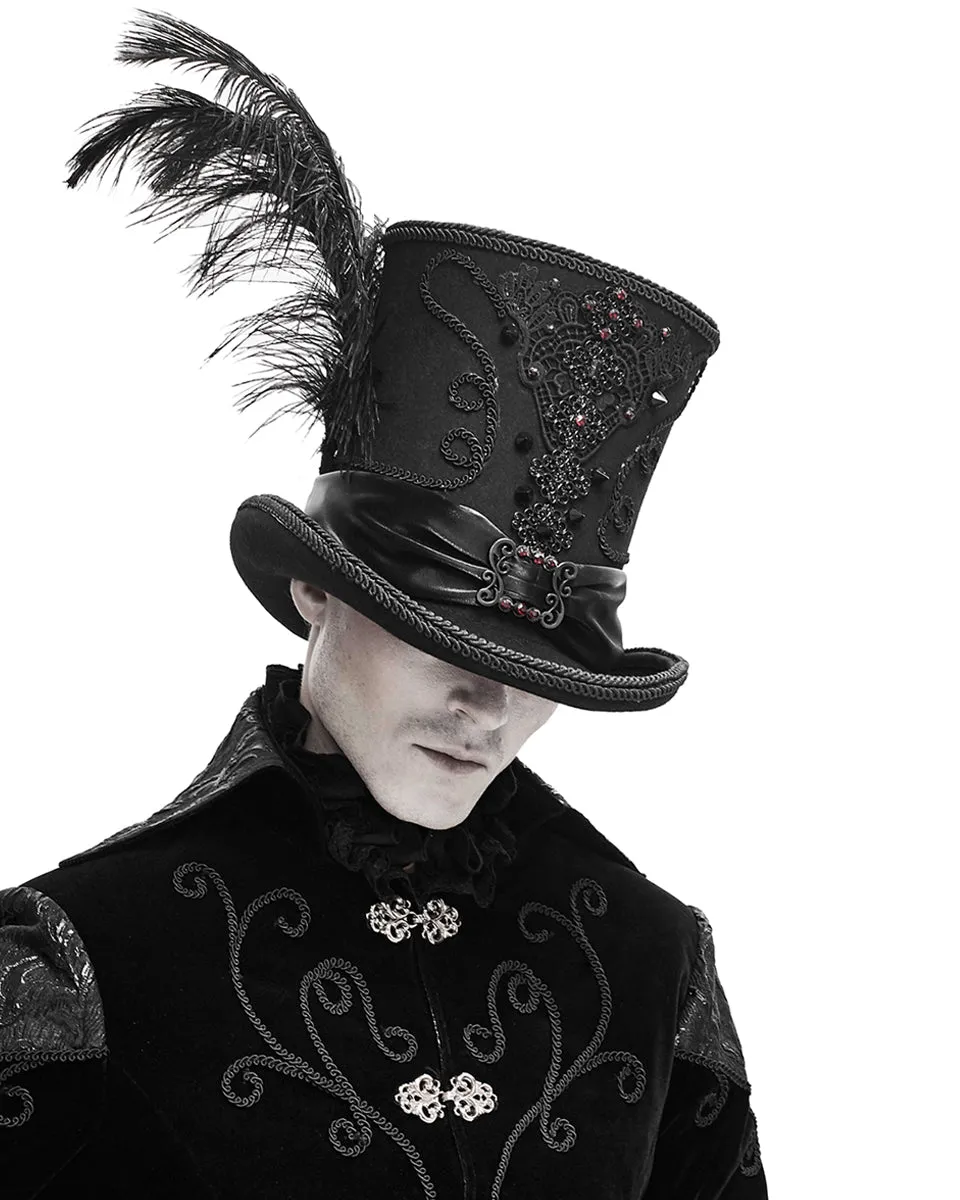 Devil Fashion Dominion Mens Gothic Top Hat