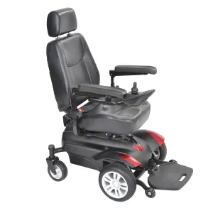 Drive Medical titan1618x16 Titan X16 Front Wheel Power Wheelchair, Full Back Captain's Seat, 16" x 18"