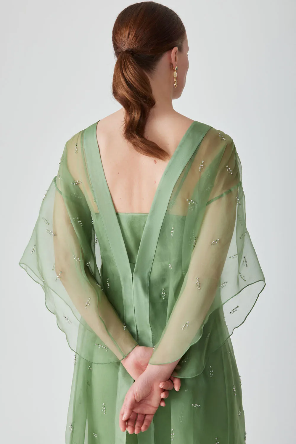 DUA EMBELLISHED KIMONO - FERN