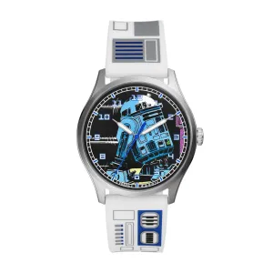 Fossil Special Edition Star Wars R2-D2 Three-Hand White Silicone Watch SE1105