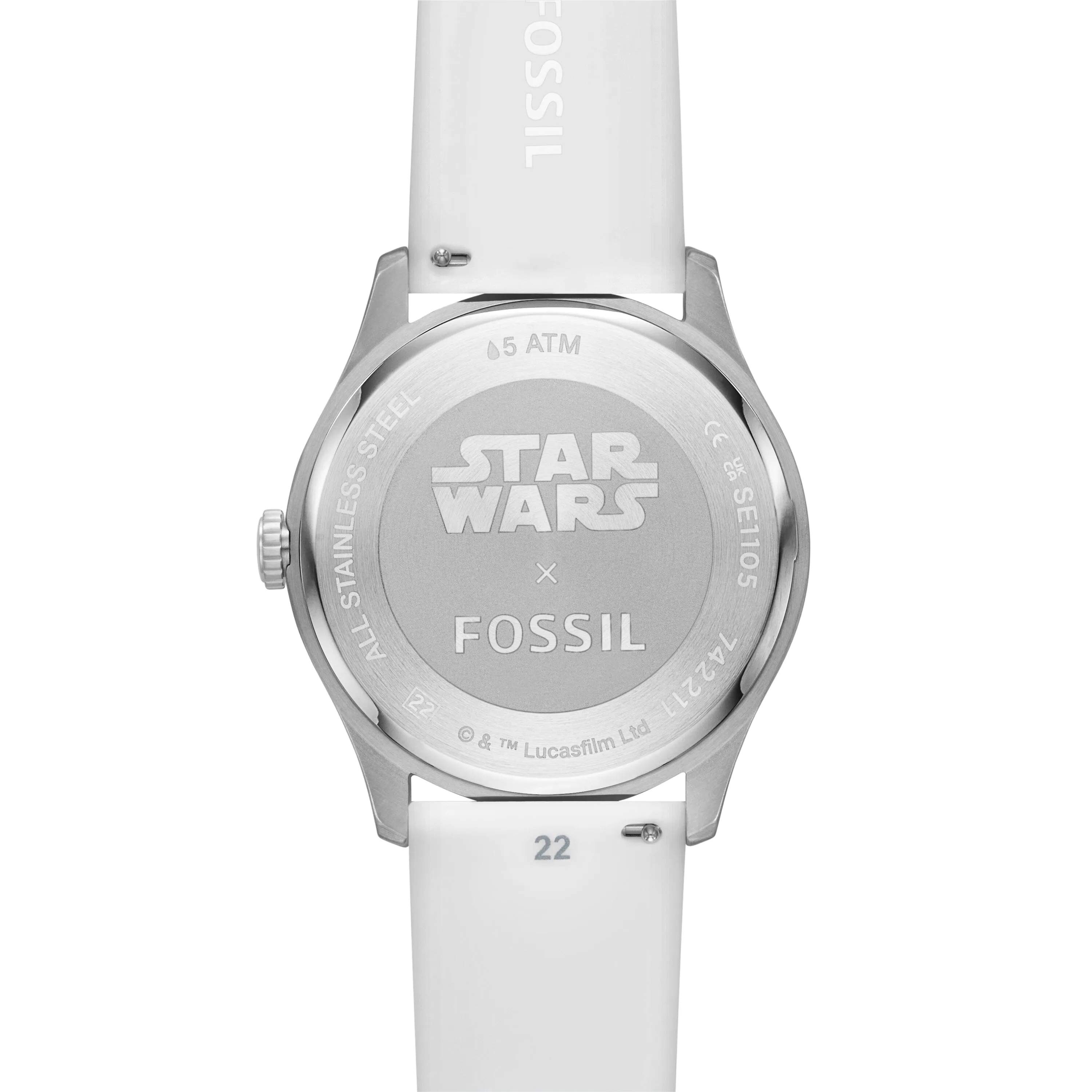 Fossil Special Edition Star Wars R2-D2 Three-Hand White Silicone Watch SE1105