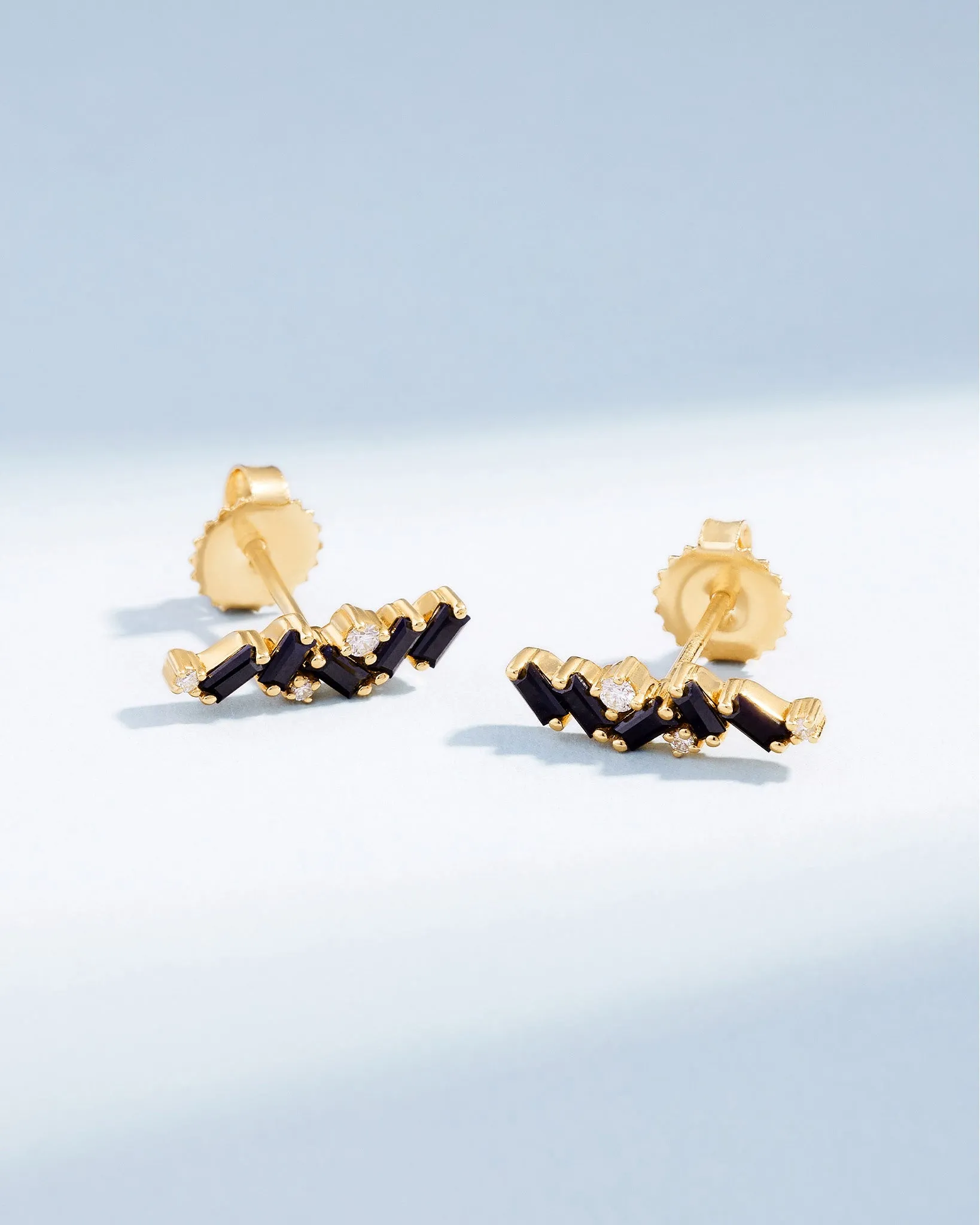 Frenzy Black Sapphire Studs