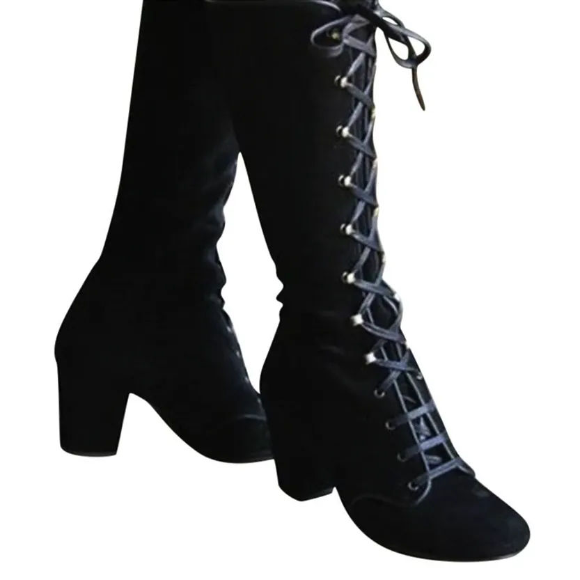 Funki Buys | Boots | Women's Vintage Retro Lace Up Boots