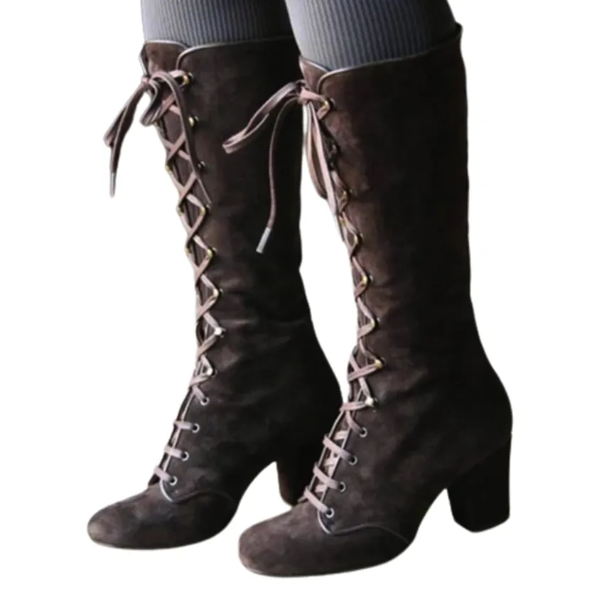 Funki Buys | Boots | Women's Vintage Retro Lace Up Boots