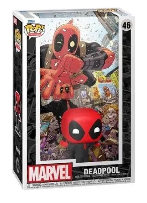 Funko Deadpool #46 Deadpool in Black Suit Funko Pop! Comic Cover Figure with Case