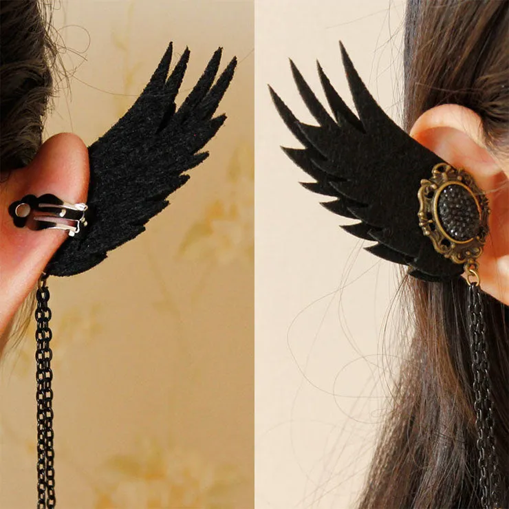 Gothic Winged Ear Cuffs