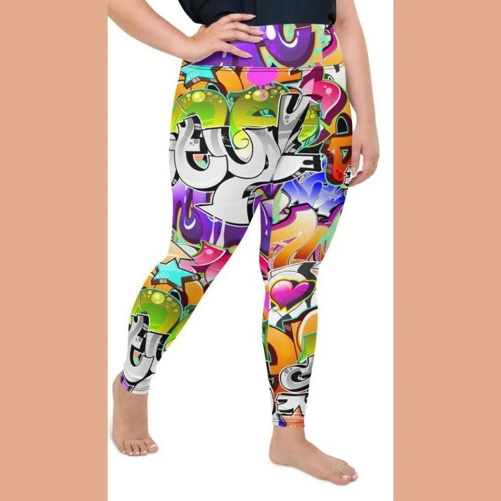 Graffiti Plus Size Leggings