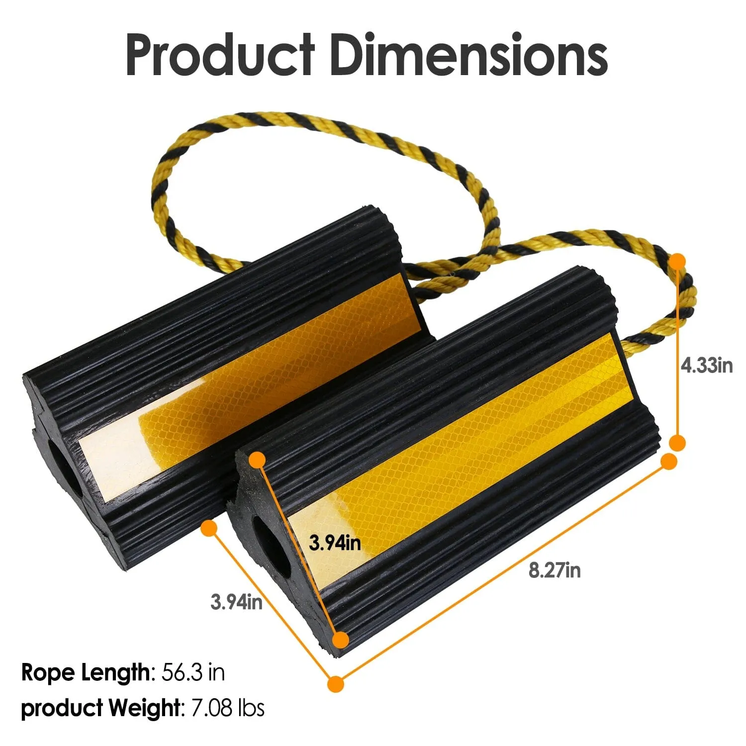 Heavy Duty Rubber Wheel Chocks