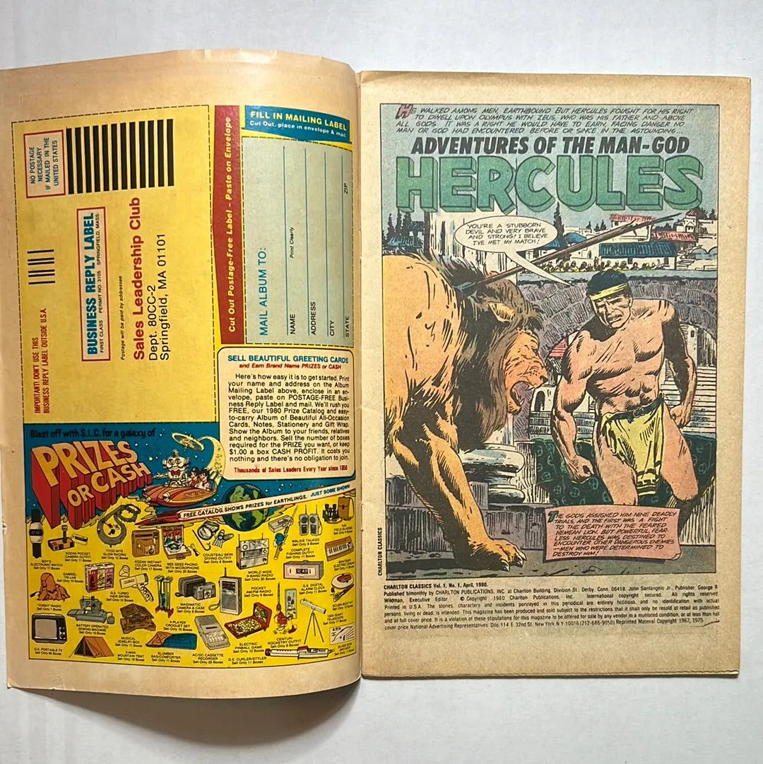 HERCULES by Charlton Classic No. 1 Comics Comic Book