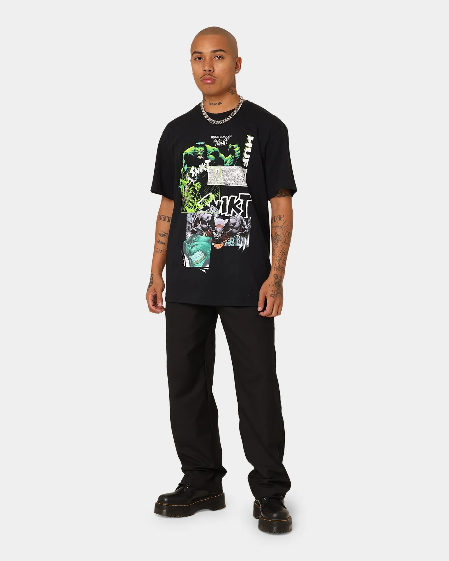 HUF X Marvel Smash Up T-Shirt Black