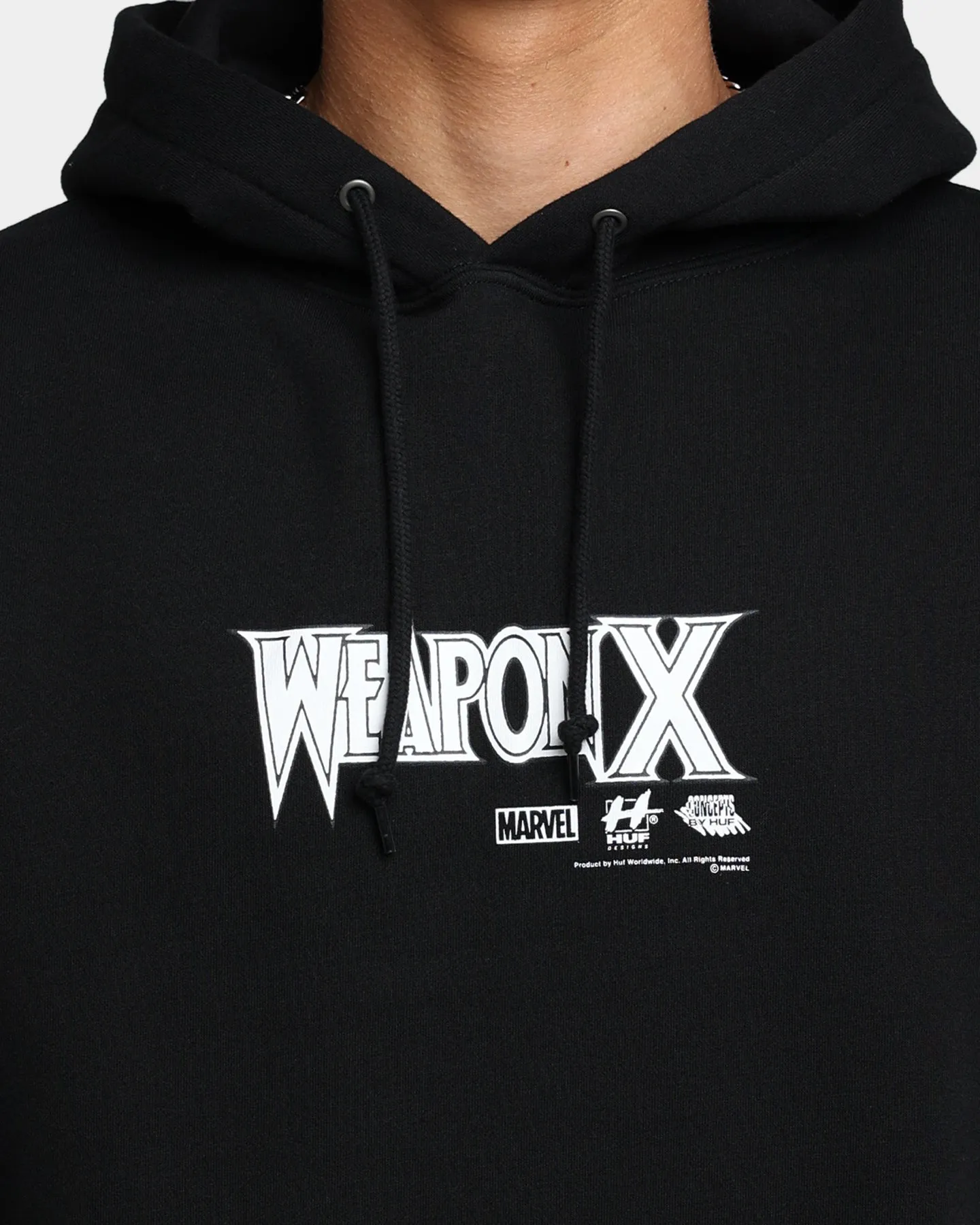 HUF X Marvel Weapon X Hoodie Black