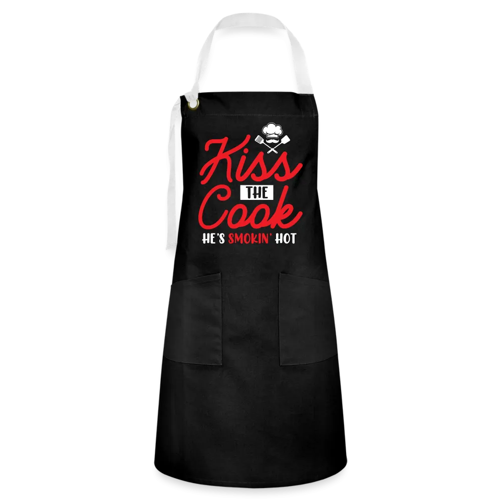 Kiss The Cook He's Smokin' Hot - Artisan Apron