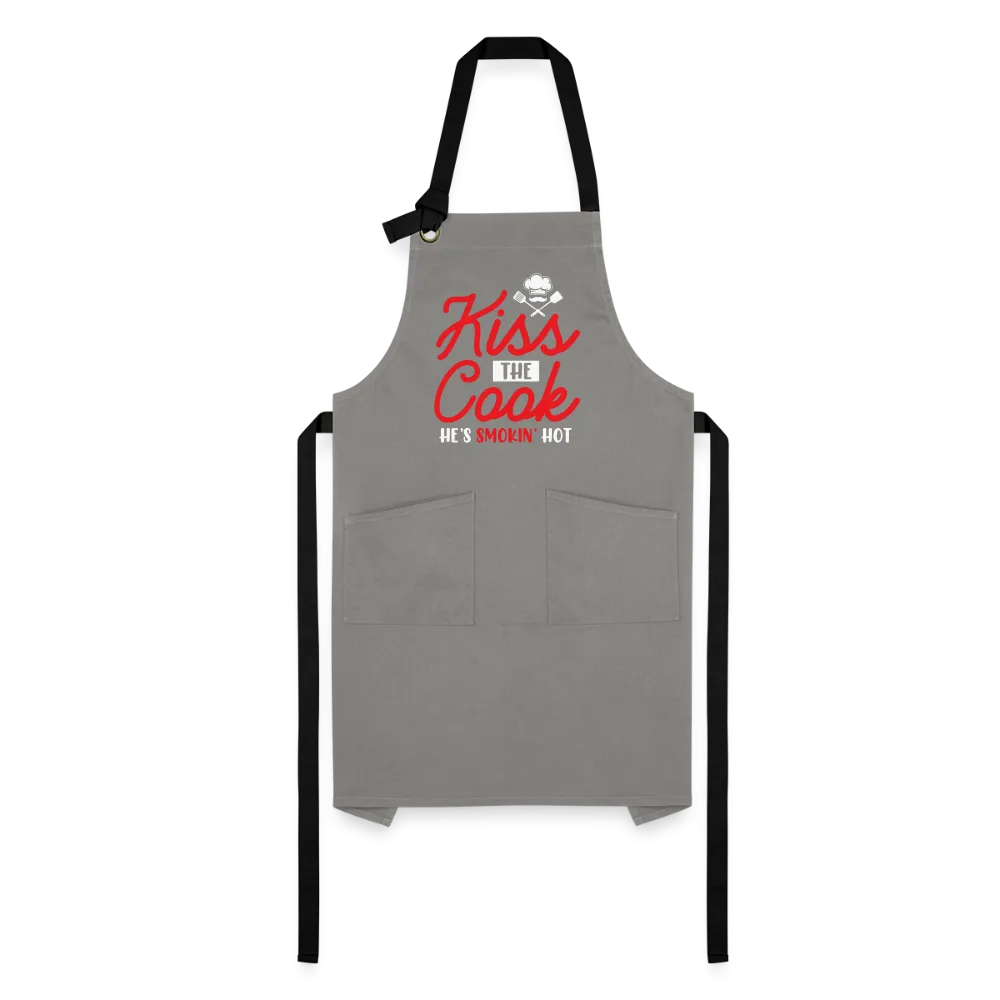 Kiss The Cook He's Smokin' Hot - Artisan Apron