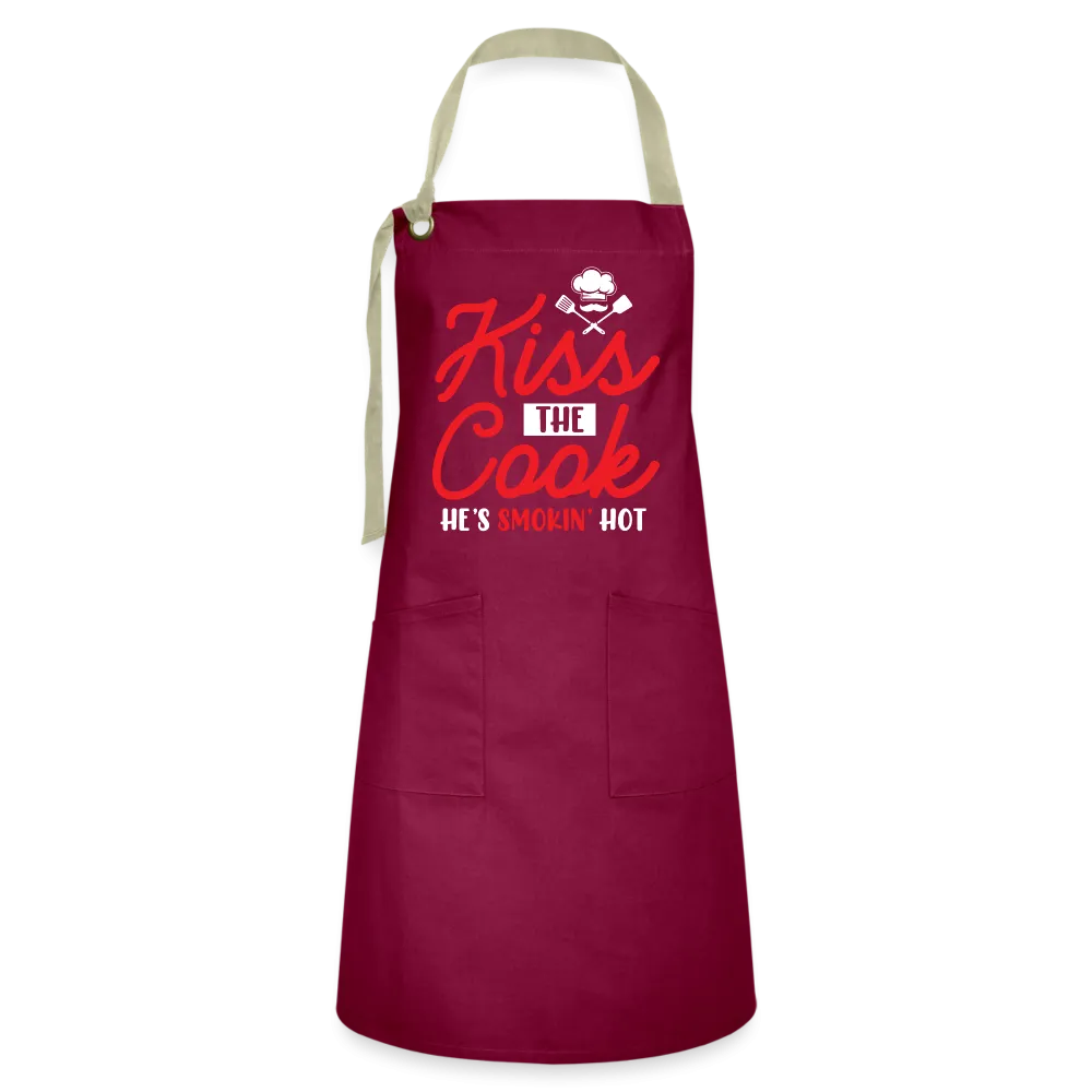 Kiss The Cook He's Smokin' Hot - Artisan Apron