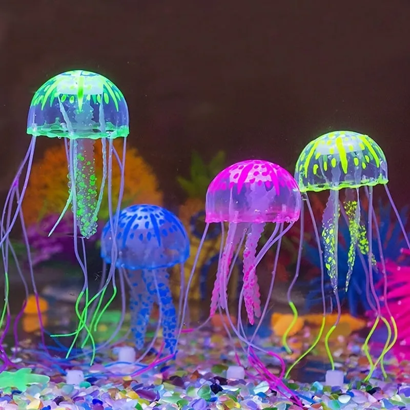 Luminous Jellyfish Stunning Aquarium Ornament with Glowing Swim Effect