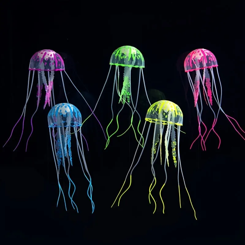 Luminous Jellyfish Stunning Aquarium Ornament with Glowing Swim Effect