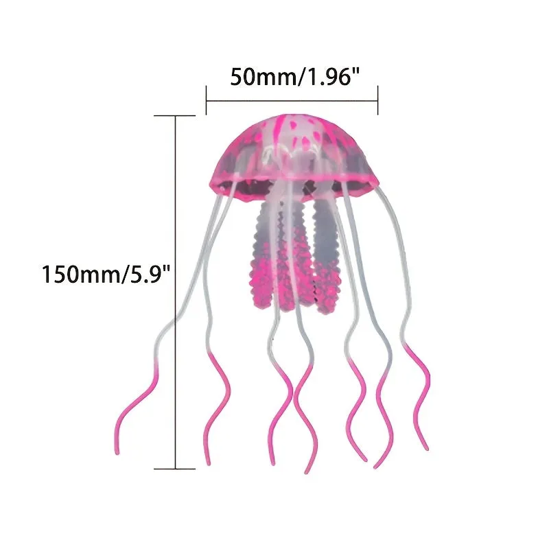 Luminous Jellyfish Stunning Aquarium Ornament with Glowing Swim Effect