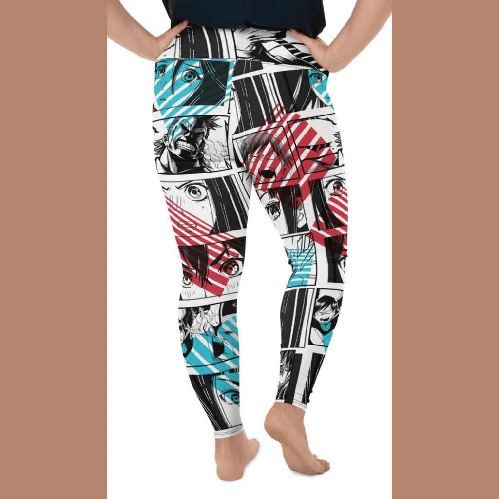 Manga Comic Book Plus Size Leggings